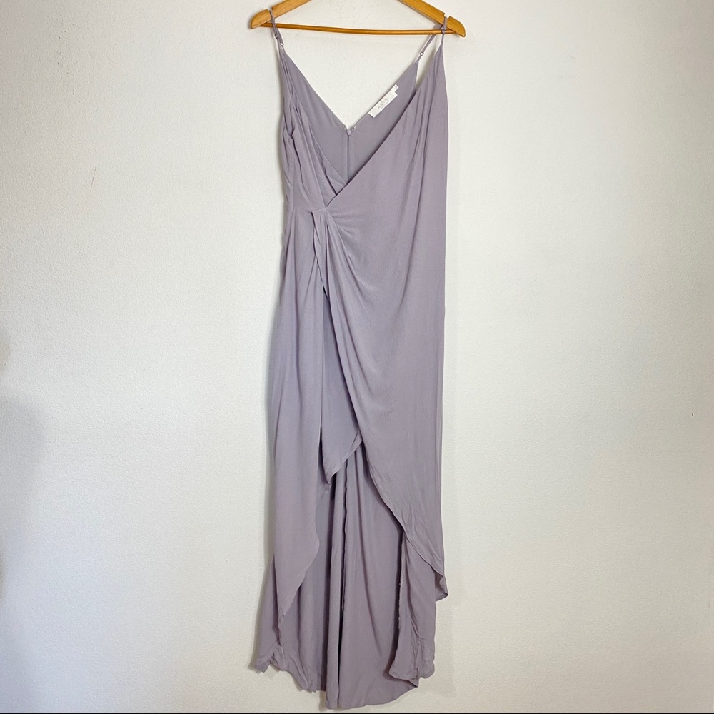 ASTR Lavender Wrap Style High Low Dress L